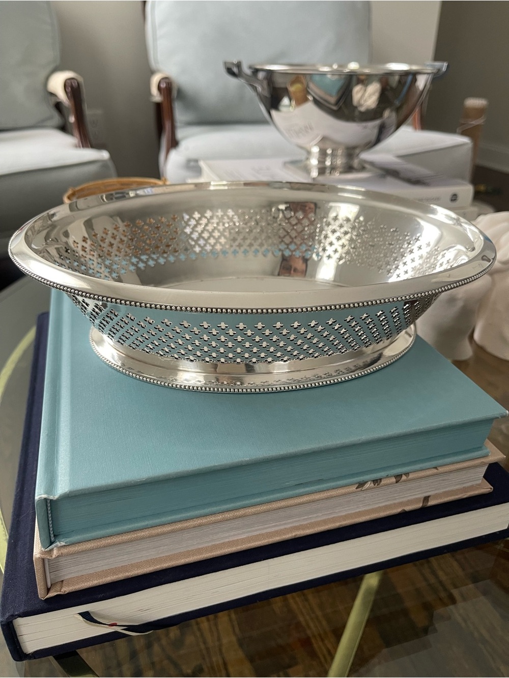 Mappin and Webb’s Silver Bread  Basket - Shallow Centerpiece